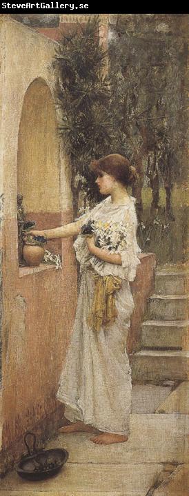 johnwilliam waterhouse,R.A. A Roman Offering (mk37)